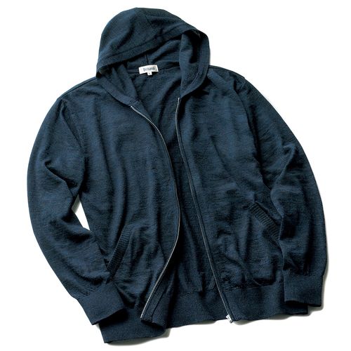 マッセルバラ 洗えるウールのフルジップニットブルゾン | ライトアップ