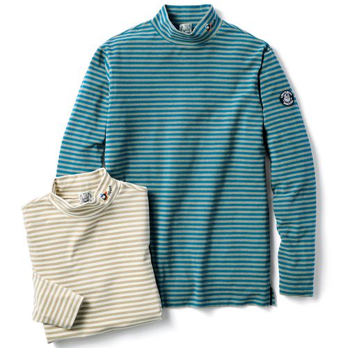 【美品】ネネット　wantan jersey 変形プルオーバー　ボーダー　7分袖 ヘリーハンセン 七分袖ボーダーTシャツ／2色セット・男女兼用 | ライト