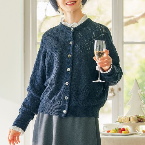 4298 SHIZUKA KOMURO 優美なレースカーディガン | ライトアップ