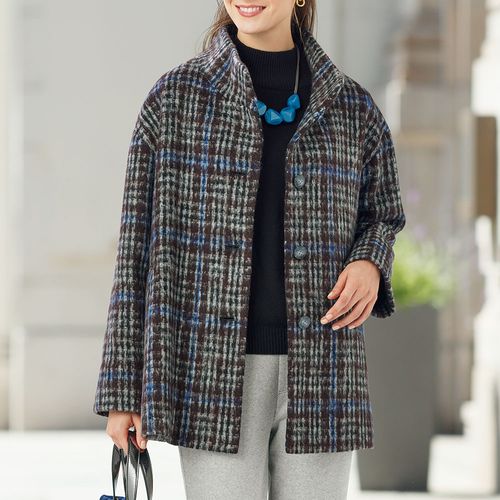 しのぶ ウ－ル混ポンチョ風コート | ライトアップオンラインストア