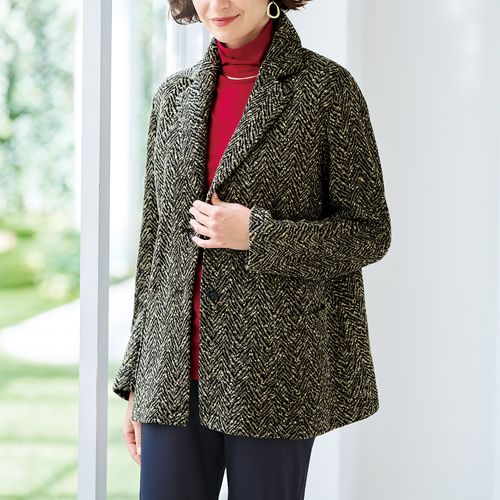 ラコルテエイジレス ウール混ツイードジャケット | ライトアップ