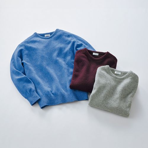 林田 低温染色カシミヤ・モックネックセーター | ライトアップ