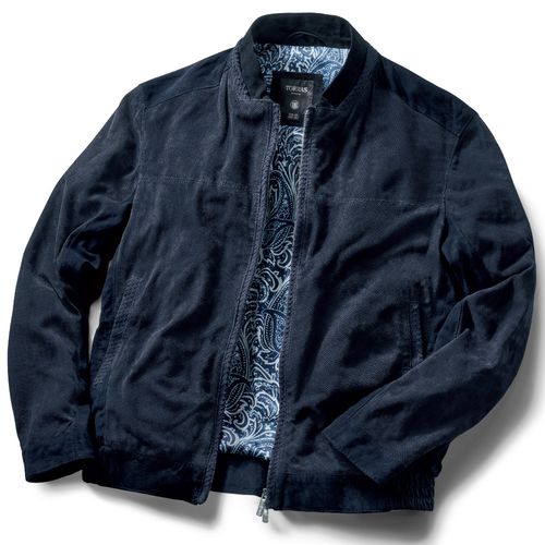 トラス スウェード×ラムレザー リバーシブル革ジャン 5351 POUR LES HOMMES - 【ラムレザー×デニム】セミダブル ライダース
