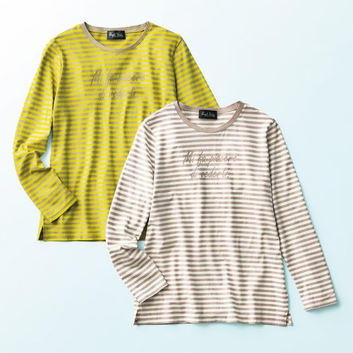 ヘリーハンセン 七分袖ボーダーTシャツ／2色セット・男女兼用 | ライト