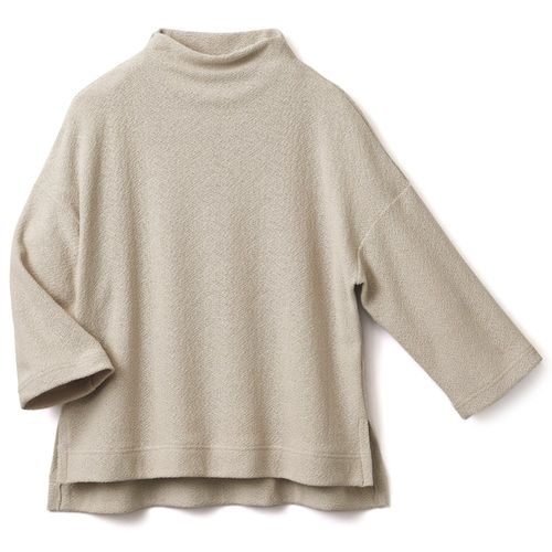 HYKEカシミア入りニット アトリエシックス カシミヤハイネックニットプルオーバー | ライト