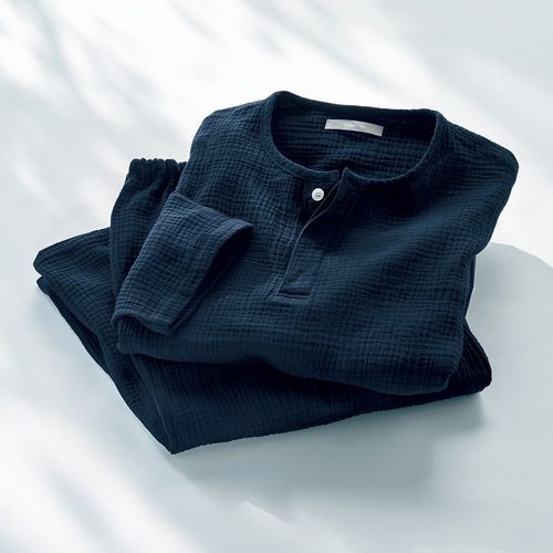 V＆A リップルプリントの五分袖ルームドレス／いちご泥棒 | ライト