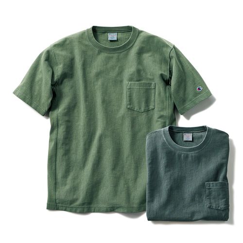 チャンピオン リバースウィーブ・半袖ポケットTシャツ／2色セット