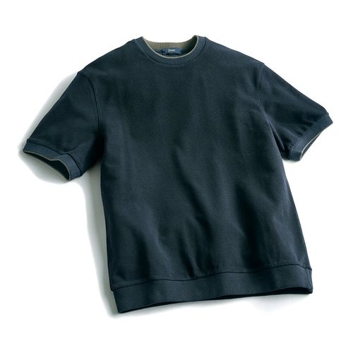 ブルーブルージャパン 手染めインディゴ・手刺しパッチワークTシャツ