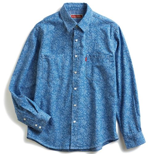 49AV.ジュンコ シマダ フラワー刺しゅうダンガリーブラウス／当社限定