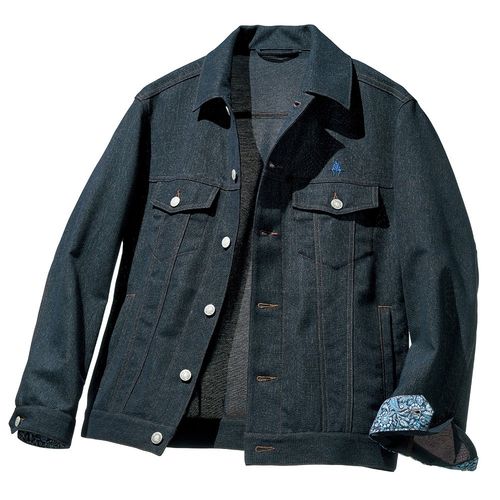 カステルバジャック ウール混ダブルジャカード・ニットジャケット