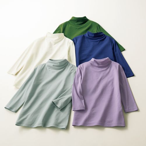 大西和子 スラブ天竺七分袖Tシャツ／モネのバラ | ライトアップ