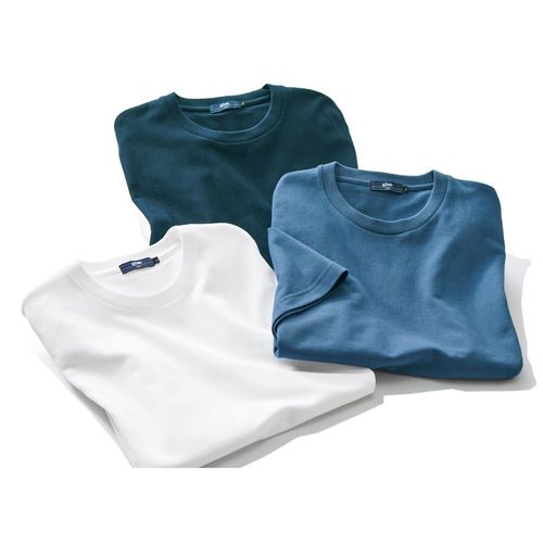 アンティーチポ イタリア製コットンモックネックTシャツ | ライト