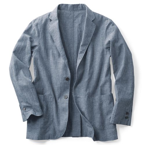 【近年モデル 美品 リネン100%】パパス　マオカラージャケット　ライトブルー 近年モデル 美品 リネン100%】パパス マオカラージャケット ライト