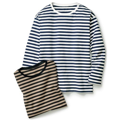 ヘリーハンセン 七分袖ボーダーTシャツ／2色セット・男女兼用 | ライト