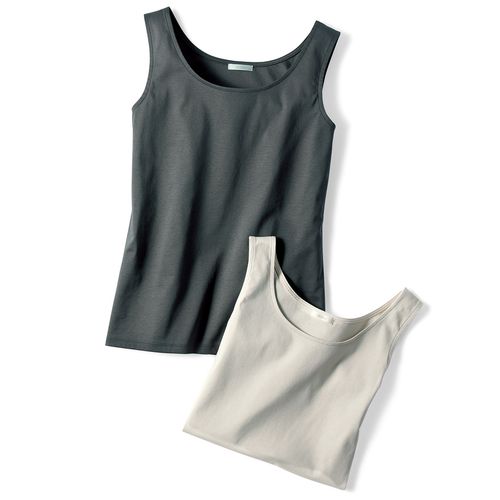 プリスティン カップ付きテレコキャミソール／2枚組 | ライトアップ