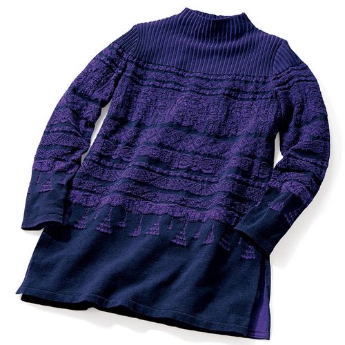 4298SHIZUKA KOMUROコムロシズカチュニックミニワンピース定価5万 4298 SHIZUKA KOMURO コットンカシミヤのビーズプリントチュニック