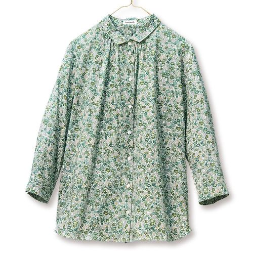 コットンハウスアヤ　ブラウス Cotton House Aya】“あじさいの押し花”刺繍ブラウス（7