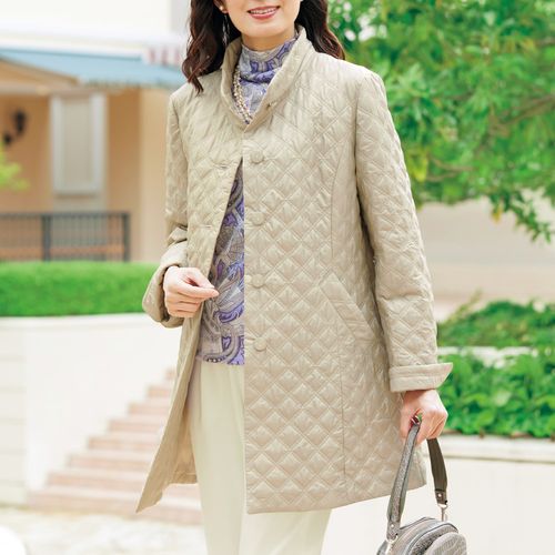 ハネカ シルクのキルティング中わたコート | ライトアップオンラインストア