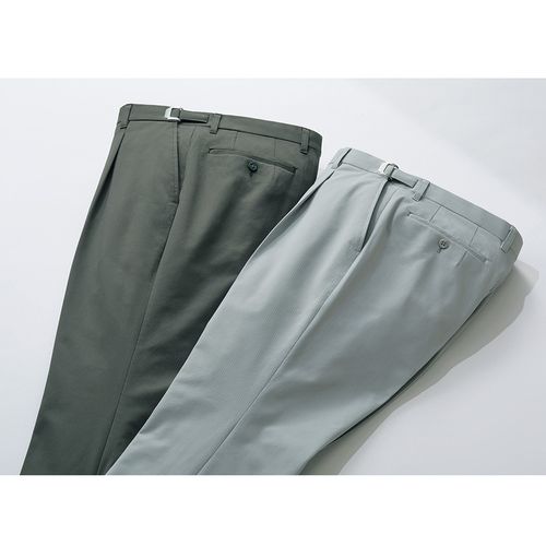 エミネント 洗えるカシミヤ混・尾州ドビー織りスラックス | ライト