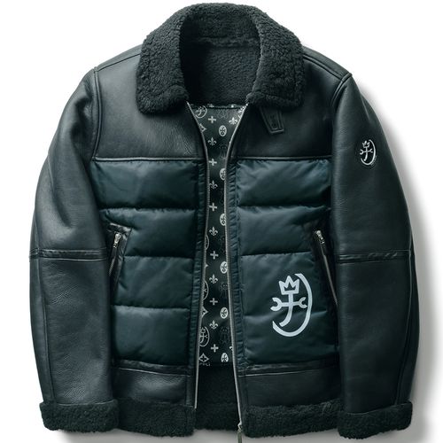 カステルバジャック ウール混ダブルジャカード・ニットジャケット