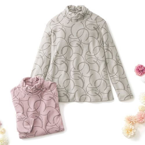 pjc 大西和子 モネの薔薇 カットソー 大西和子 スラブ天竺七分袖Tシャツ／モネのバラ | ライトアップ