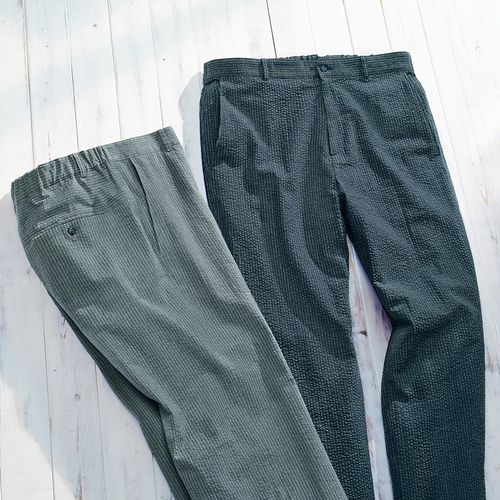 PT TORINO ヘリンボーン柄フロッキープリントパンツ | ライトアップ