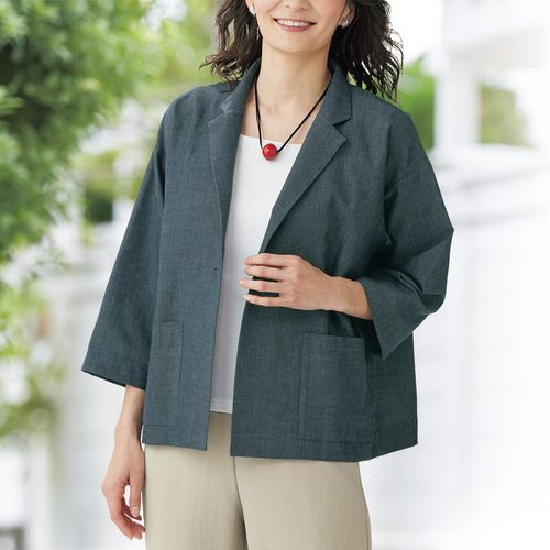 CASSANDRE 　リネン100%　ゆったりジャケット　ほぼ未使用 リネアフレスコ リネン混・軽やかジャケット | ライトアップオンライン