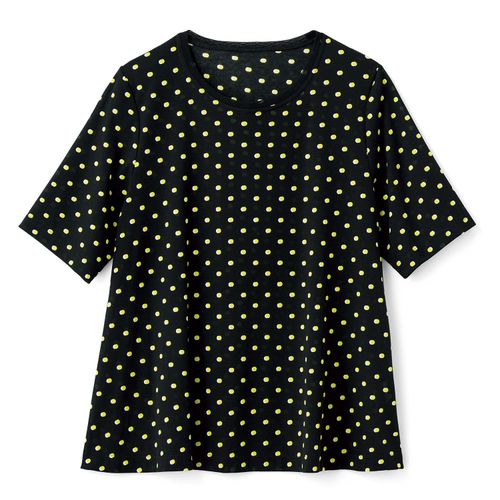 ソニアリキエル　チェックTシャツ ソニア リキエル ラミネートプリント・マルチカラードットTシャツ