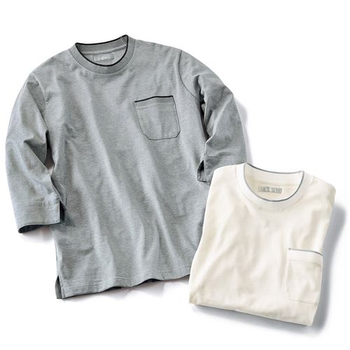 千田仁寿 ヘンリーネック七分袖Tシャツ | ライトアップオンラインストア