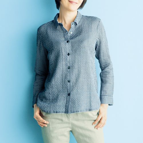 杉本プリーツ 矢羽根プリーツの配色プルオーバー | ライトアップ