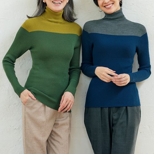 りかりん♦︎ウールカシミヤハイネックプルオーバー SHIPS（シップス） ニット セーター 「手洗い可能」ウール カシミヤ