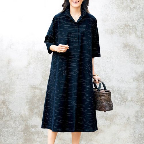 コットンハウスアヤ 花柄プリントのコットンワンピース | ライトアップ