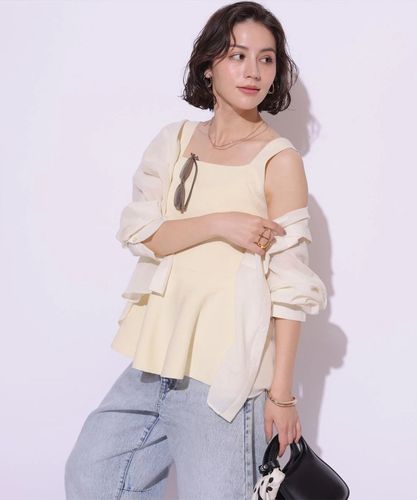 Arpege story限定】オフショルリボンドッキングニット | ニット
