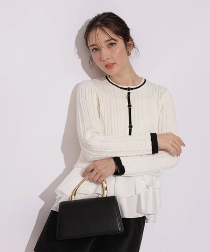 Rirandture POLO BCSコラボ ウールカシミヤケーブルポロニット