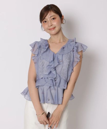 Lee mathewsリーマシュー フローラルブラウス 神崎恵さん着用 神崎恵さんコラボ>衿レースブラウス | シャツ・ブラウス | CADUNE