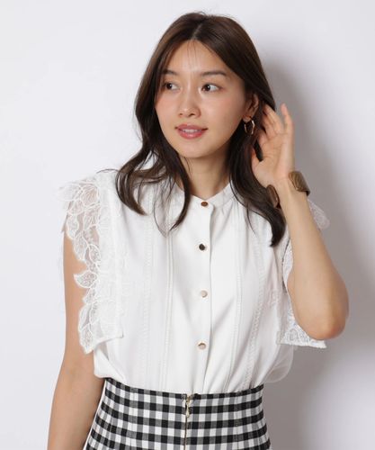 drawerのブラウス　神崎恵　春物 神崎恵さんコラボ>衿レースブラウス | シャツ・ブラウス | CADUNE