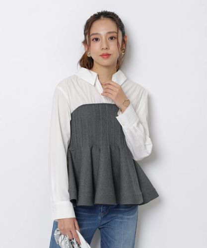 Arpege storyルミネ池袋店限定》チュールラッフルツィードニット
