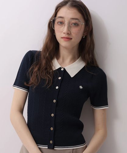 POLO BCSコラボ〉ポロカラーケーブルニットカーディガン | カーデ