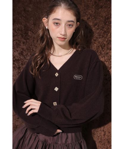 店舗限定》〈DILIGENCE PARLOURコラボ〉パールフリルニットジャケット