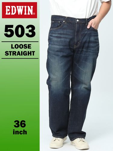 Gジャン　バタフライ　サイズ40 大きいサイズ メンズ EDWIN (エドウィン) 503 ジップフライ