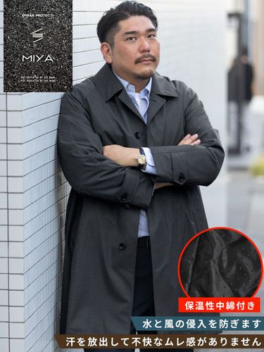 ステンカラー コート 中綿 シングル チェック アウター フォーマル