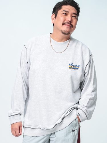 トレーナー もちもち ストレッチ スニーカー刺繍 クルーネック