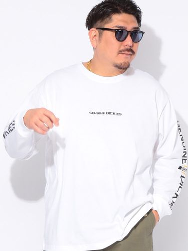 長袖 Tシャツ ロゴ 刺繍＆プリント クルーネック トップス ロンT