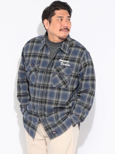 シャツ 長袖 メンズ 大きいサイズ ネイティブプリント デニムシャツ