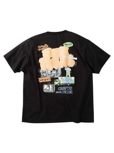FLAGSTAFF×PEANUTS スヌーピーコラボ半袖Tシャツ (1278-5228) 3L 4L 5L