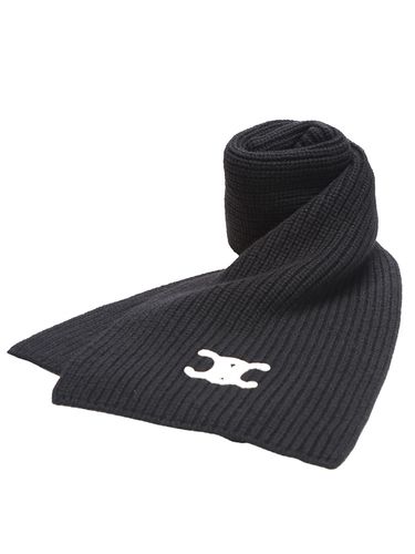 FENDI (フェンディ) カシミヤ混 ズッカ柄 総柄 フリンジ マフラー
