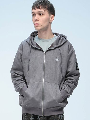 Goodwear (グッドウェア) USAコットン オーバーシルエット フルジップ LLOUD グレー オーバーサイズパーカー