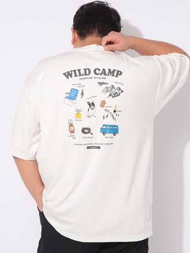 Tシャツ 半袖 メンズ 大きいサイズ ヒヤテック 冷感ポンチ バック