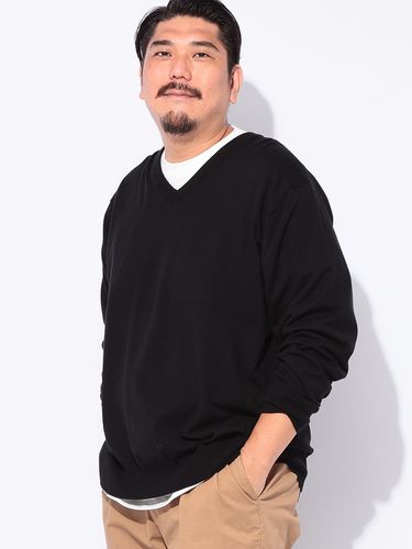 ニットセーター ふわかる 7G バスケット柄 クルーネック トップス 軽量