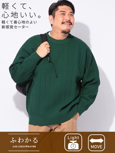 ポロセーター ふわかる 12G プレーティング トップス ポロニット 軽量